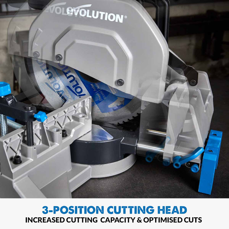 Evolution S355MCS Mitre Chop Saw Heavy Duty Metal Cutting - Evolution Power Tools UK
