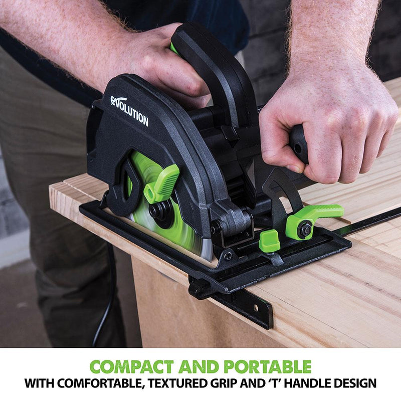Evolution F165CCSL - 165mm Circular Saw with TCT Multi-Material Cutting Blade (230v) - Evolution Power Tools UK
