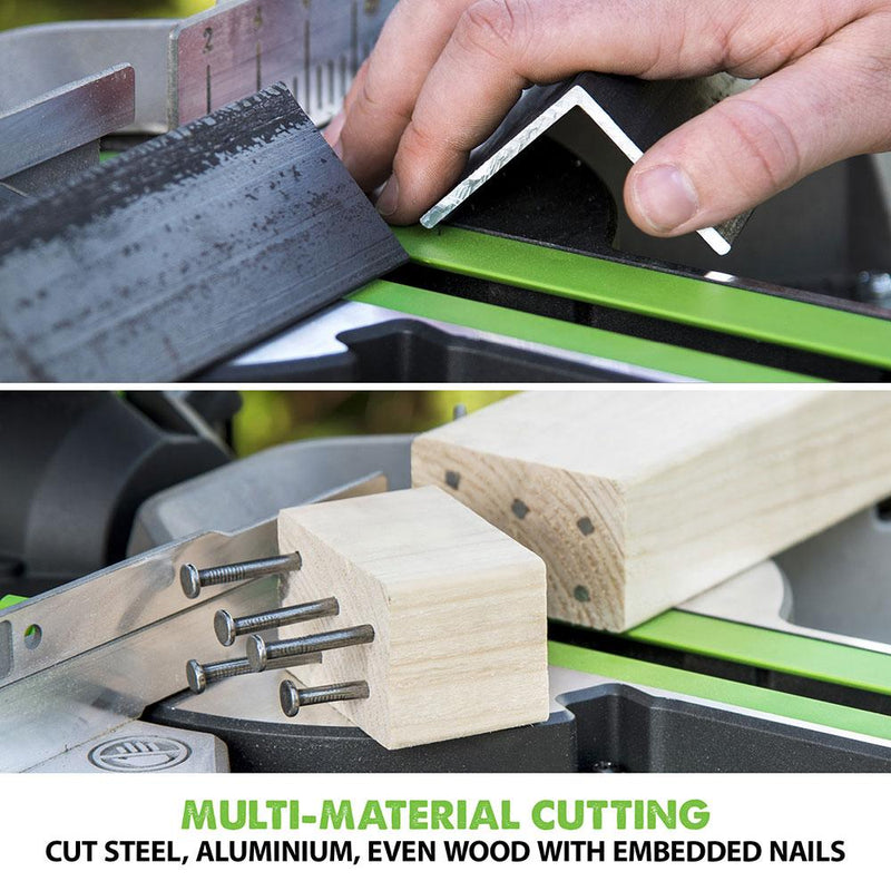 Evolution F210SMS 210mm Sliding Mitre Saw With TCT Multi-Material Cutting Blade (230v) - Evolution Power Tools UK
