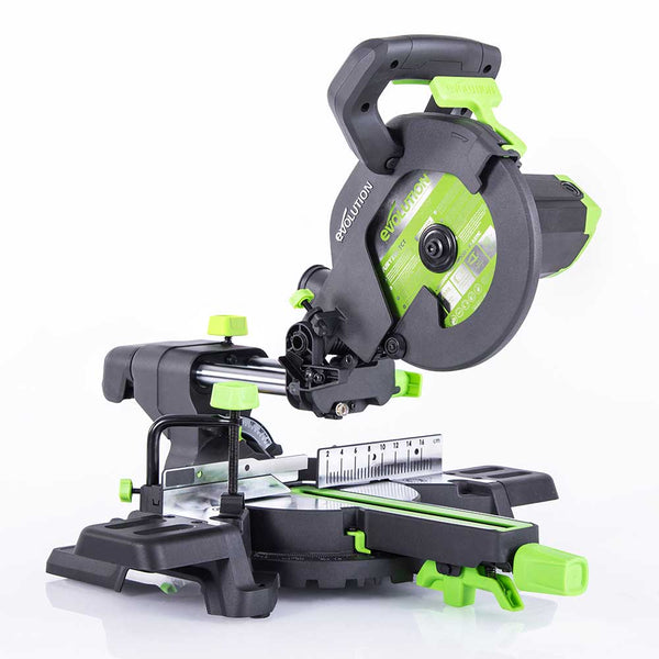 Evolution F210SMS 210mm Sliding Mitre Saw With TCT Multi-Material Cutting Blade (230v) - Evolution Power Tools UK