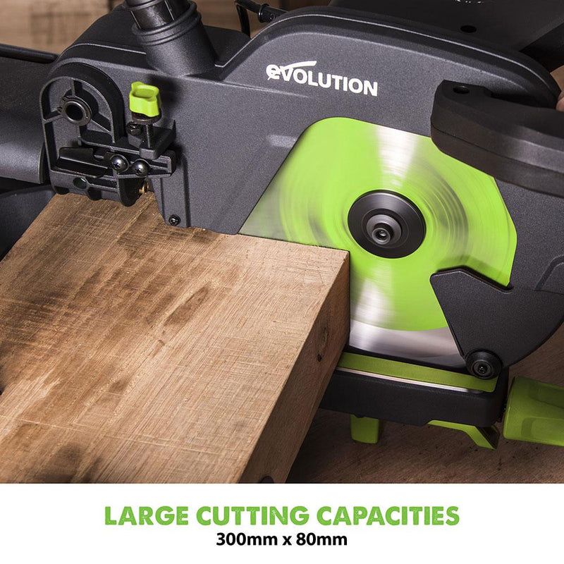 Evolution F255SMS 255mm Sliding Mitre Saw With TCT Multi-Material Cutting Blade (230v) - Evolution Power Tools UK