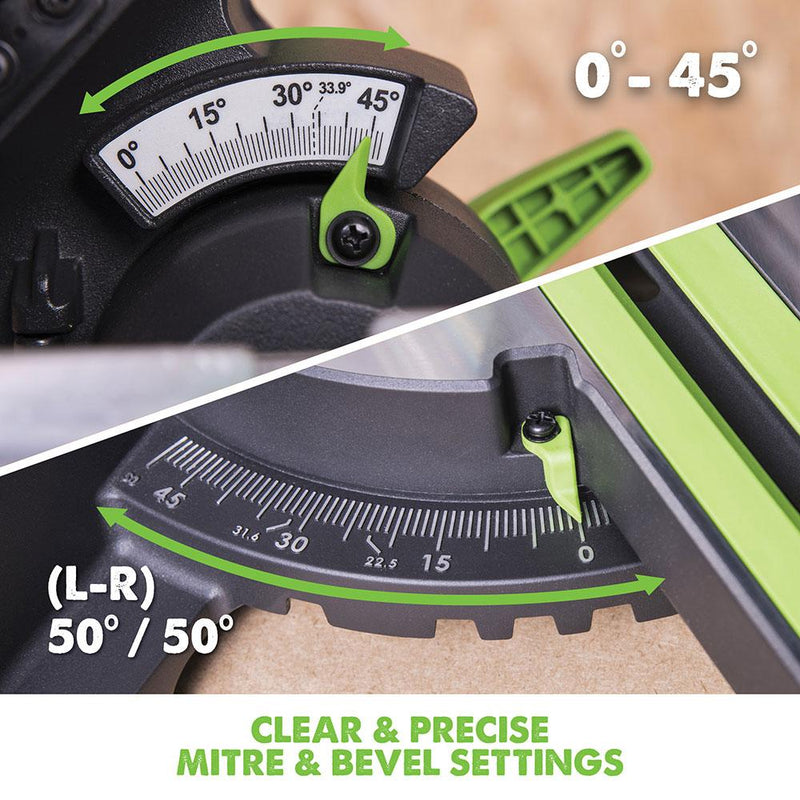 Evolution F255SMS 255mm Sliding Mitre Saw With TCT Multi-Material Cutting Blade (230v) - Evolution Power Tools UK