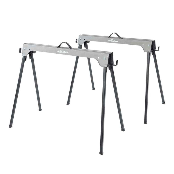 Evolution Metal Saw Horse With Folding Legs (Twin-Pack) - Evolution Power Tools UK