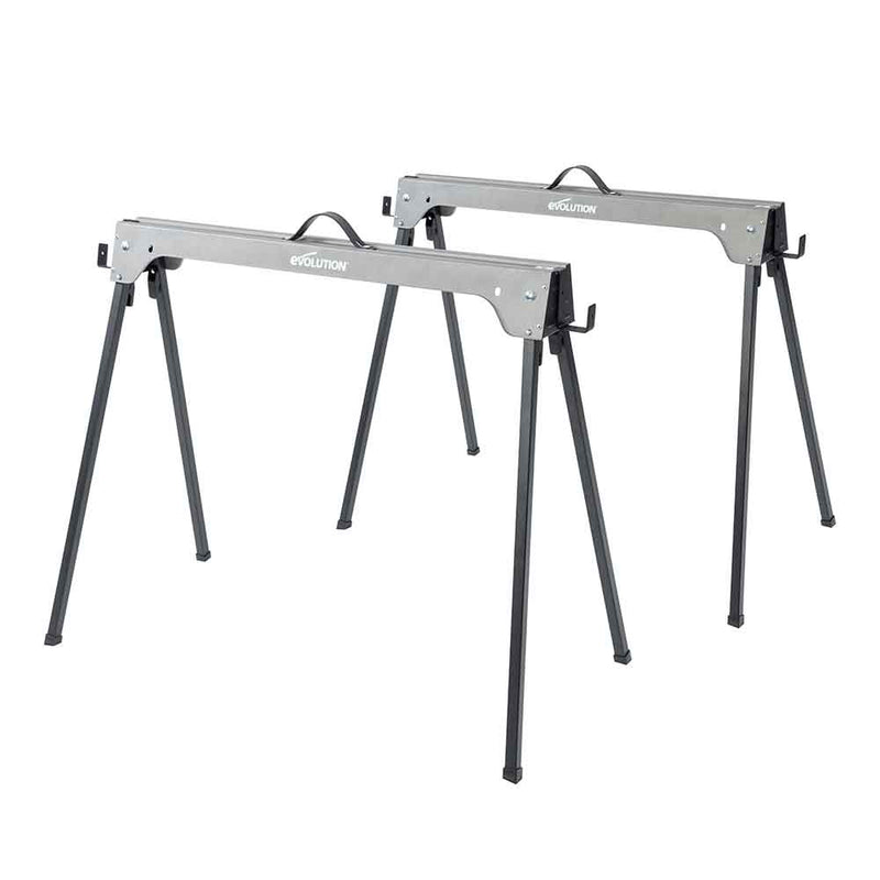 Evolution Metal Saw Horse With Folding Legs (Twin-Pack) - Evolution Power Tools UK