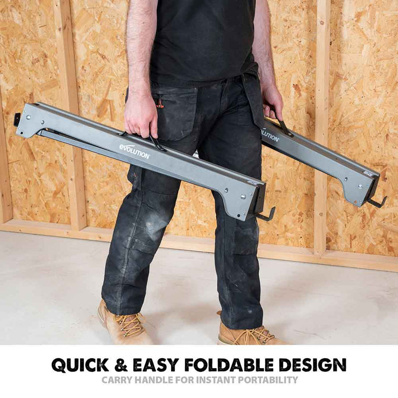 Evolution Metal Saw Horse With Folding Legs (Twin-Pack) - Evolution Power Tools UK