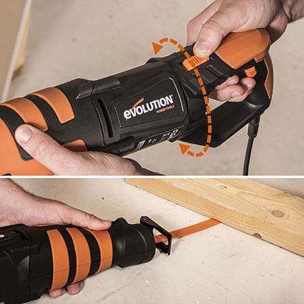 Evolution R230RCP Reciprocating Saw with 4 Blades (230v) - Evolution Power Tools UK