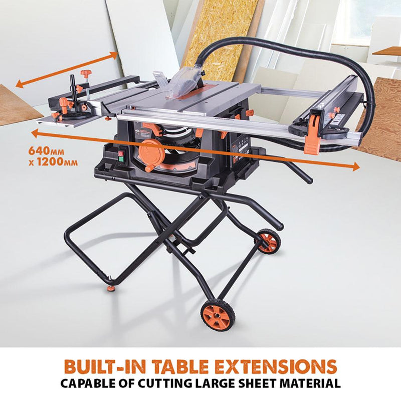 Evolution RAGE5-S 255mm Table Saw With TCT Multi-Material Cutting Blade - Evolution Power Tools UK
