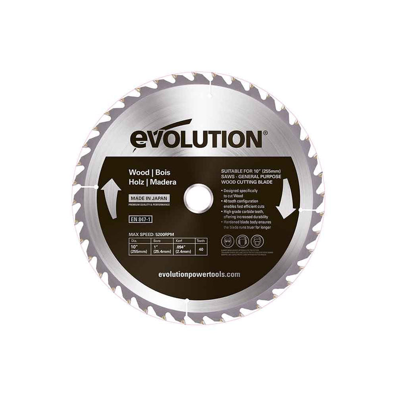 255mm Wood Cutting 40T Blade