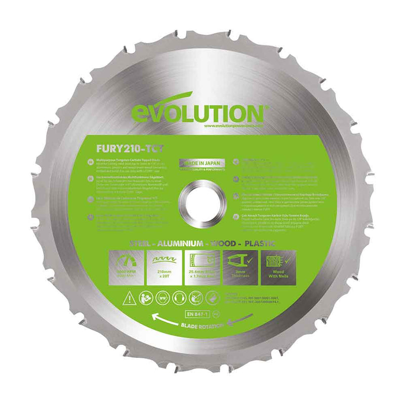 210mm Multi-Material Cutting 20T Blade